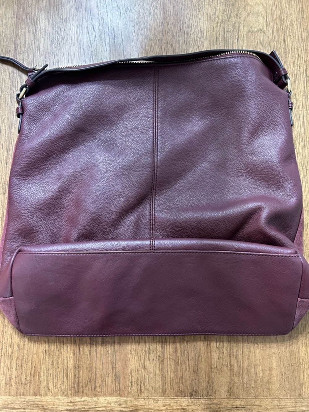 Vince Camuto Suede Shoulder Bag in Plum - Picture 2 of 3